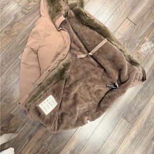 Wilfred Faux Fur Jacket in Taupe